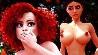 Futa – Sexy Shemale fucking Redhead MILF in the ass, 3D Animated