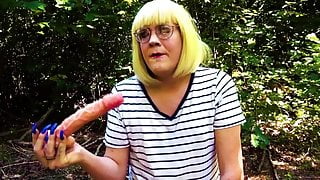 Long blue nails shemale with dildo