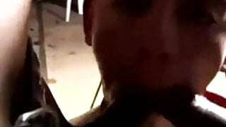 Three shemales dominate a bound guy